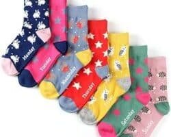 Fiddlesticks 7 Days of the Week Socks Size 6-18 Months (2 pairs)
